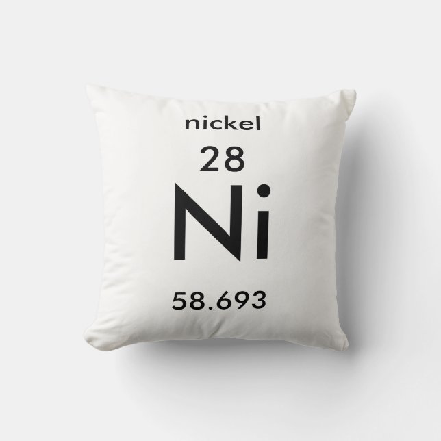 Nickel-Kissen des Periodensystem-28 Kissen (Vorderseite)