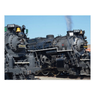 Nickel Plate Road 759 und 765 Dampflokomotiven Poster
