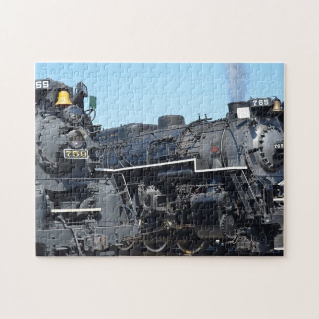 Nickel Plate Road 759 und 765 Dampfzug Motor Train Puzzle (Horizontal)
