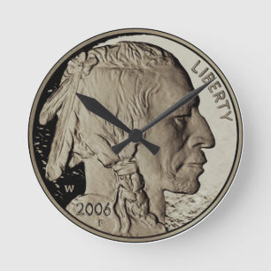 Nickel Runde Wanduhr