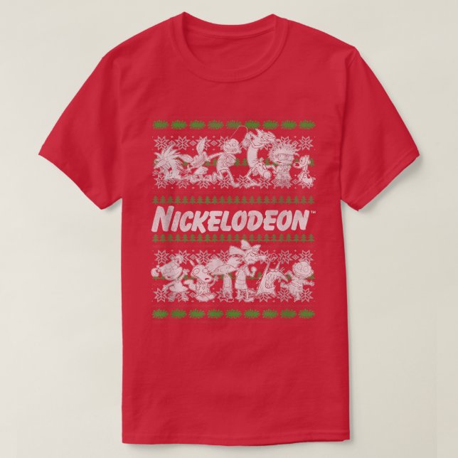 Nickelodeon Christmas Multiple Franchise Ugly Swea T-Shirt (Design vorne)