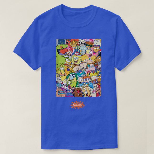 Nickelodeon Classic 90er-Zeichen  T-Shirt (Design vorne)