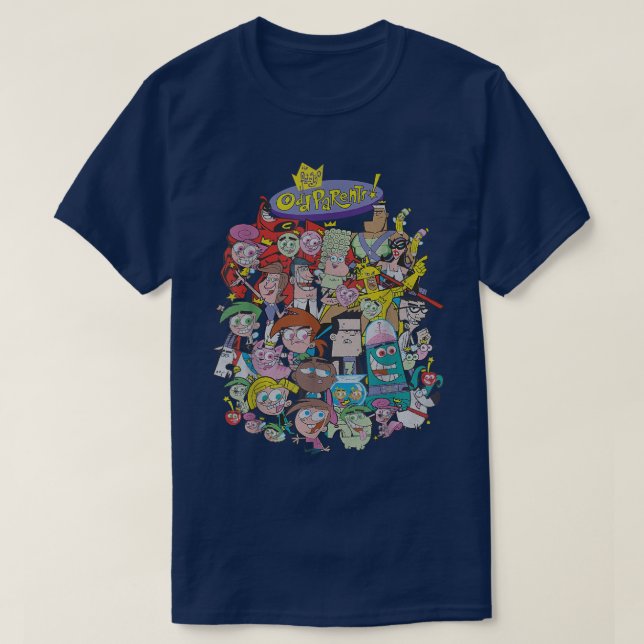 Nickelodeon Die fairly OddParents Gesamtcharakter T-Shirt (Design vorne)