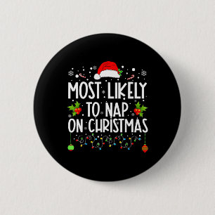 Nickerchen am Weihnachtsfest der Familie ist am wa Button