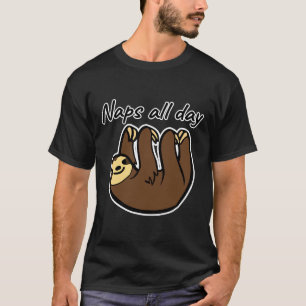 Nickerchen Ganztägig Niedliches Slotdesign T-Shirt