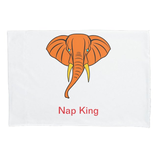 Nickerchen King Elephant Kissen Cover (Vorderseite-Links)
