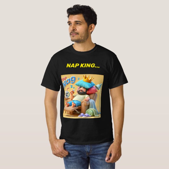 Nickerchen King Kissen Crown Shirt Design. (Vorne ganz)