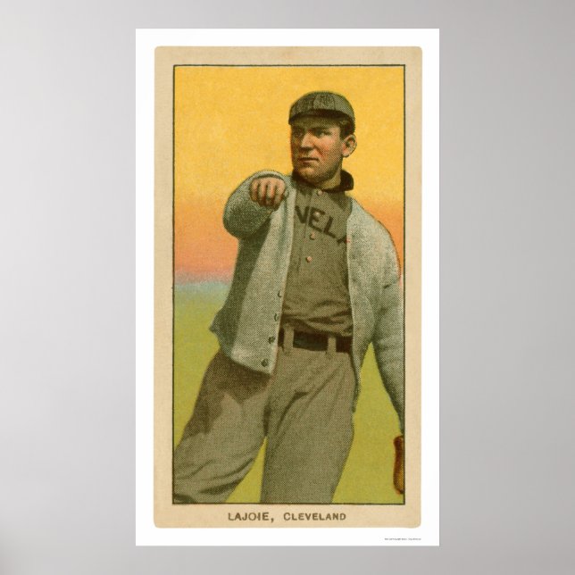 Nickerchen Lajoie Baseball Card 1909 Poster (Vorne)