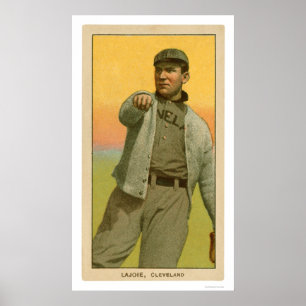 Nickerchen Lajoie Baseballkarte 1909 Poster