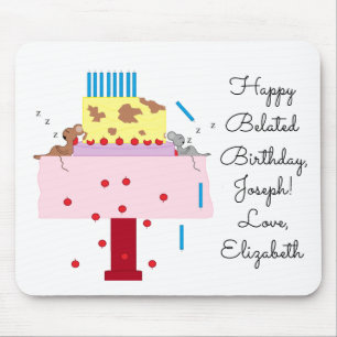 Nickerchen nachmittags - Geburtstag: Mousepad