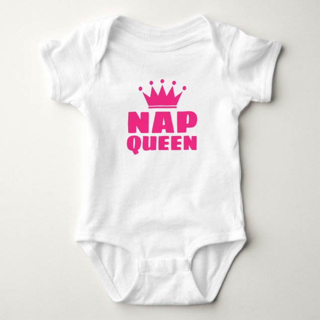 Nickerchen queen - Funny body suit für neugeborene Baby Strampler (Vorderseite)