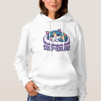 Nickerchen Queen Kawaii Cat Hoodie