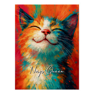 Nickerchen Queen Poster - Funny Self Care Zitat Wa