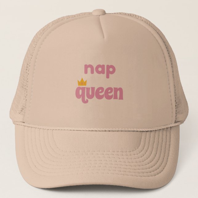 Nickerchen Queen Trucker Hat Truckerkappe (Vorderseite)