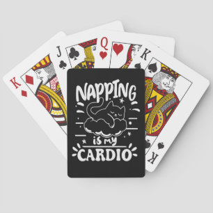 Nickerchen sind mein Cardio Einfach lustiges Katze Spielkarten