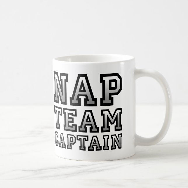 Nickerchen-Team-Kapitän Funny Mug Travel Mug Tasse (Rechts)