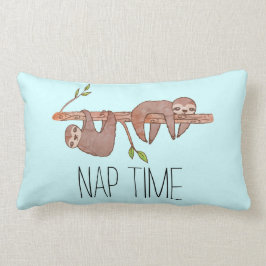 Nickerchen Time Sleepy Lazy Sloth Zeichnend Kissen