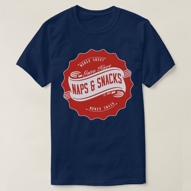 Nickerchen und Snacks T-Shirt (Design vorne)