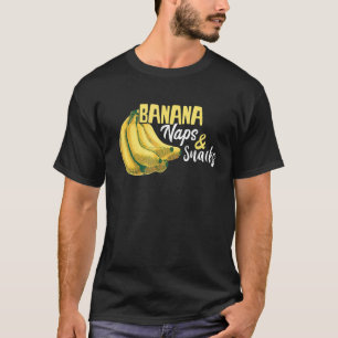 Nickerchen und Snacks Vegetarians Bananenfrüchte V T-Shirt