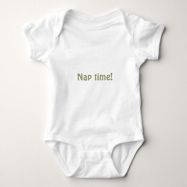 Nickerchen-Zeit! Bio Onsie Baby Strampler (Vorderseite)