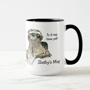 Nickerchen-Zeit-faule Bürosloth-Kaffee-Tasse Tasse