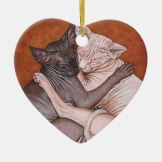 Nickerchen-Zeit Sphynx Sphinxkatzen-Druckkunst Keramikornament