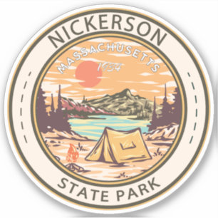 Nickerson Staat Park Massachusetts Abzeichen Aufkleber
