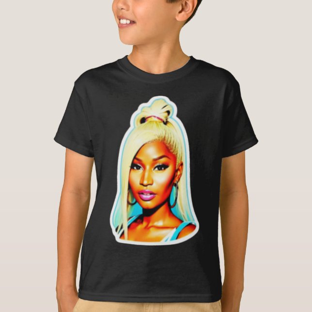 Nicki Minaj Sticker T-Shirt (Vorderseite)