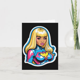 Nicki Minaj Superhero Sticker Karte