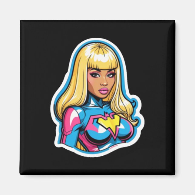 Nicki Minaj Superhero Sticker Magnet (Vorne)