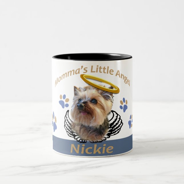 Nickie Mommas Engels-Tasse Zweifarbige Tasse (Mittel)