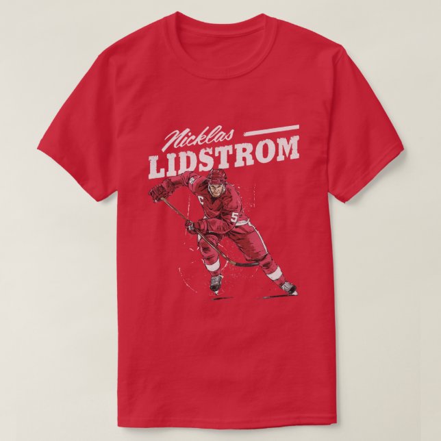 Nicklas Lidstrom Retro T-Shirt (Design vorne)