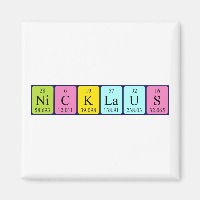 Nicklaus Periodenmagnet Magnet (Vorne)