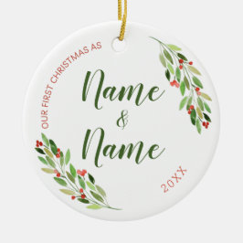 Nicknames First Christmas Keramik Ornament