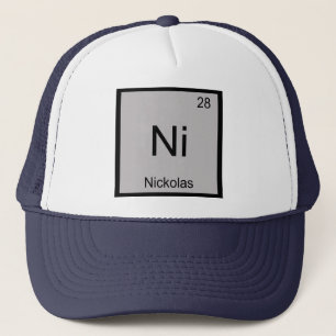 Nickolas Name Chemie Element Periodensystem Truckerkappe