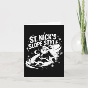 Nicks Slogans Weihnachten Snowboarden Santa Sno Karte
