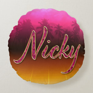 Nicky Vorname Name golden pink Kissen