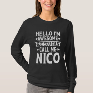 Nico - Funny Men Vorname Hallo Ich bin Phantastisc T-Shirt