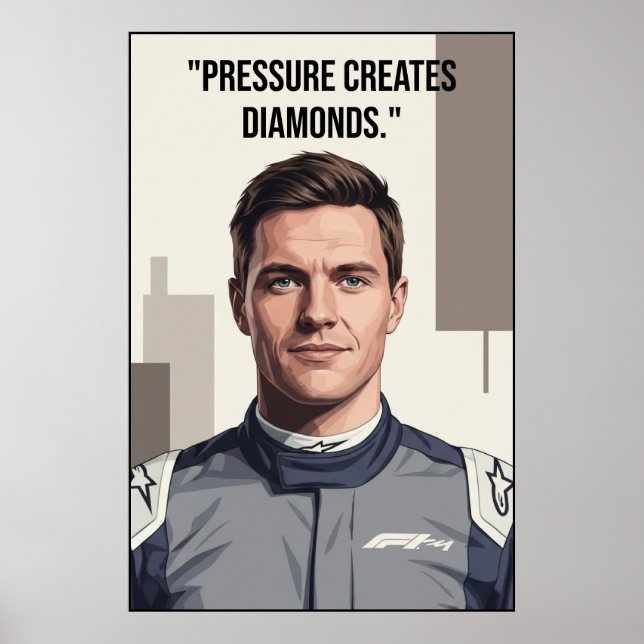 Nico Hülkenberg Racing Vector - Motivational Poster (Vorne)