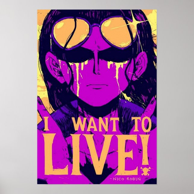 Nico Robin Ich Wollte zu leben Poster (Vorne)