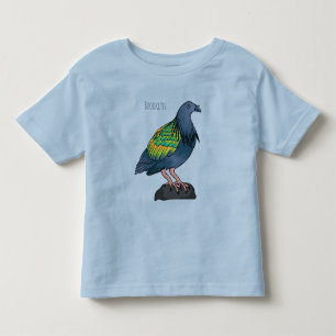 Nicobar Taube Cartoon Illustration Kleinkind T-shirt
