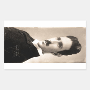 Nicola Tesla Foto Rechteckiger Aufkleber