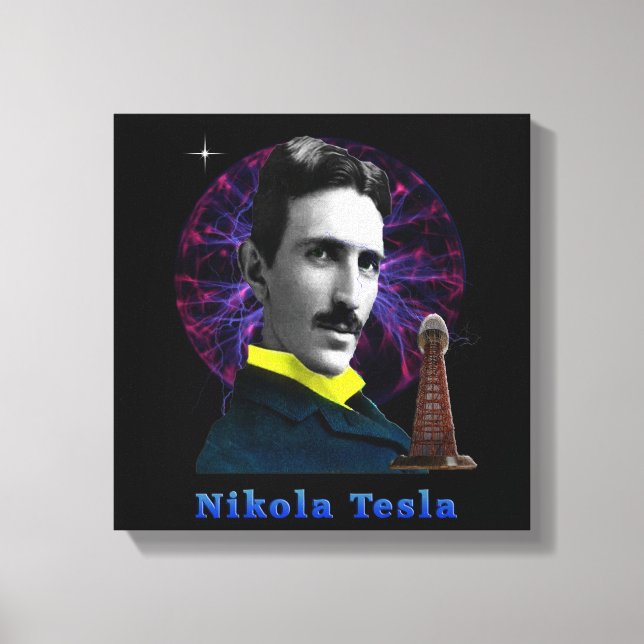 Nicola Tesla Leinwanddruck (Vorderseite)