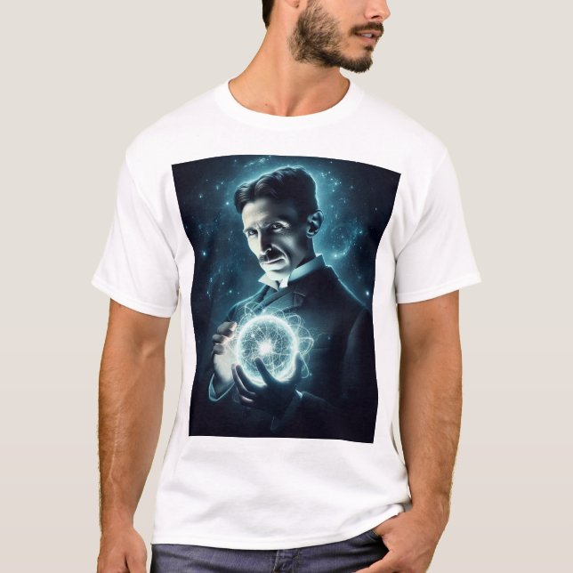 Nicola Tesla  T-Shirt (Vorderseite)