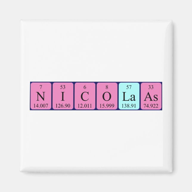 Nicolaas Periodenmagnet Magnet (Vorne)