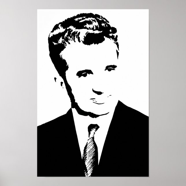 nicolae ceausescu romanischer kommunistischer Dikt Poster (Vorne)