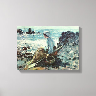 Nicolae Grigorescu - Fisherwoman von Granville Leinwanddruck