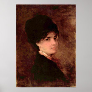 Nicolae Grigorescu - Portrait einer Frau Poster