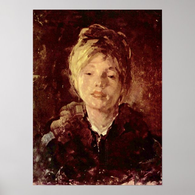 Nicolae Grigorescu - Portrait eines Mädchens Poster (Vorne)