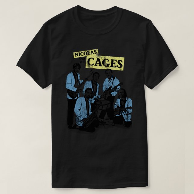 Nicolas and the Cages (Nic Cage Band Shirt) T-Shirt (Design vorne)